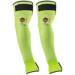 Ergodyne ProFlex 7941 Cut Resistant Protective Arm Sleeve, Cut Level A4, Pair, Lime, 18 Inch