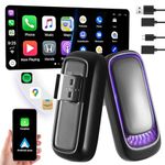 Neulriscn Wireless Carplay Adapter, 2 in 1 Wireless Carplay for iOS and Android Auto Adapter, Apple Carplay Dongle for Wireless Control, Plug & Play, Convert Factory Wired to Wireless,Auto Connect (B)