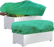 QIANAIWO 2 Pcs Rectangular Planter Plant Winter Frost Blanket, Frost Covers for Flower Boxes with Drawstring Protecting Flowers in Balcony Flower Boxes (39.4 * 15.7 * 17.7IN,Green)
