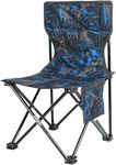 Jukusa Portable Folding Chairs with Carry Bag and Pocket Heavy Duty 264lbs Capacity Camping Foldable Backpacking Chair for Fishing Picnic Hiking Beach Party (Medium Size) 68.5H x 38W x 38L