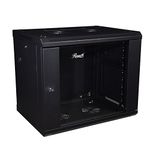 Rosewill Professional 9U Wall mount Cabinet Enclosure 19-Inch Server Network Rack With Locking Glass Door 16-Inches Deep Black (RSWM-9U001)