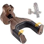 Guitar Wall Mount, Ohuhu Auto Lock Guitar Wall Hanger, Black Walnut Guitar Hook Guitar Holder for Bass Electric Acoustic Guitar Ukulele