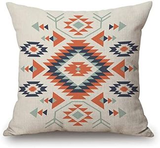 Southwestern Aztec Home Decor Pillowcase Abstract Tribal Navajo Boho Geometric Native American Decorative Throw Pillow Case Cushion Cover 18x18 inch