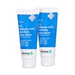 The Derma Co 1% Salicylic Acid Gel Face Wash with Salicylic Acid & Witch Hazel - 100ml (Pack of 2)