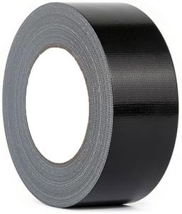 Black Heavy Duty Duct Tape, Outdoor Waterproof Duct Tape,Strong, Flexible, No Residue, All-Weather and Tear by Hand - Bulk Value for Repairs, Industrial, Professional Use (50m Black)