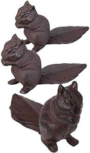Esschert LH150 Cast Iron Squirrel Doorstops, Pack of Three