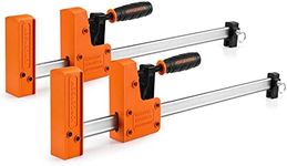 Jorgensen 18” Bar Clamp Set, 2-pack 90° Parallel Clamp Cabinet Master, Steel Jaw Bar Clamp for Woodworking, 1500 lbs load Limited