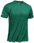 TACVASEN Mens Tshirt Mens Workout Shirts Quick Dry T Shirts for Men Gym T Shirt Men Running Shirts for Men Exercise Shirts Tshirts for Men Green,L