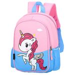 POWOFUN Kids Toddler Preschool Travel Backpack Kindergarten Cool Cute Cartoon Schoolbag Backpack Unicorn Blue Backpack Bookbag For Girls Boys Baby