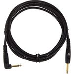 D’Addario Accessories Custom Series Guitar Cables - Instrument Cable with ¼ Inch Ends - High Performance Guitar Cord - For Guitars, Bass, Keyboards - Mono - Right Angle, 10 feet