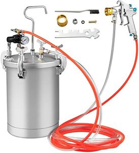 COSTWAY Farbsprühsystem, 15 L Farbtank, Druckfarbtopf mit Sprühpistole & anpassbarem Sprühbereich, Farbfluss & Luftvolumen, Farbsprühgerät mit Schlauch, Farbdruckbehälter