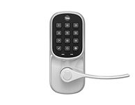 Yale | LiftMaster Smart Lock with Keypad Lever - Works with myQ App & Key by Amazon in-Garage Delivery when paired with Smart Garage Hub (sold separately), Satin Nickel