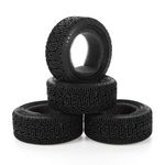 KEEDA 1/10 RC Car 68mm Rally Tires Rubber Tyres for 1:10 RC On Road Car Traxxas Tamiya HSP HPI Kyosho 1/16 RC Rally Car (Black)