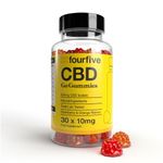 fourfive CBD Gummies - 300mg Strength for Sports Performance, Mental Wellbeing & Improved Sleep, Natural & Vegetarian Friendly, 30 Gummies