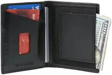Alpine Swiss Double Diamond RFID Business Card Case Wallet Cordoba Black
