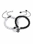 Jovivi Matching Crystal Bracelets For Couples Her Weirdo His Crazy Puzzle Promise Bracelets Him and Her Valentine's Day Anniversary Birthday Gift for Boyfriend Girlfriend