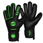 FitsT4 SportsGoalie Goalkeeper Gloves with Fingersaves & Super Grip Palms Soccer Goalkeeper Gloves for Youth, Adult Green 8