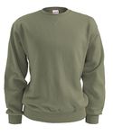 SOFFE Men's Crew Neck Sweatshirt, Olive Drab Green, S