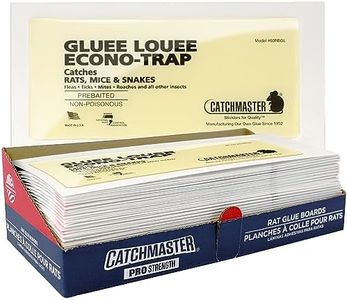 Catchmaster Gluee Louee Rat Extra Large Traps 30-PK, Heavy Duty Glue Traps, Mouse Traps for Home, Pre-Scented Adhesive Glue Boards for Inside House, Snake, Mice, & Spider Traps, Pet Safe Pest Control