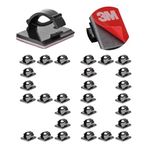 3M Self Adhesive Cable Clips Management Strong Wire Holders Cord Organizer Cable Clamp Sticky Desk Management for Office Home Car Tables PC Laptop TV Walls (2x1.4cm, 50pcs, Black)