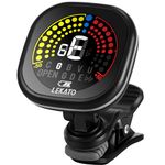 LEKATO Guitar Tuner Rechargeable, Tuner Clip On for Guitar, Bass, Chromatic, Ukulele,Violin Tuner, Fast Accuratie Tuning, Super Bright Display to Read, for Professional/Beginners