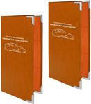 Autostyle 2 Pack Corner Guard Insurance Card and Registration Document Holders | Premium Wallet with Magnetic Closure (Tangerine)