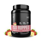 QNT ISO Ripped Whey Protein Isolate Powder | With L-Carnitine & CLA | 32g Pure Whey Isolate per Serving | Supports Lean Muscle Growth & Weight Loss | Strawberry Banana Flavor, 1 Kg