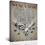 Inspirational Quotes Office Wall Art Motivational Poster Positive Sayings We Are a Team Office Wall Decor Motivation Picture Inspirational Prints Lovers Bedroom Bathroom Wall Decor Signs (Framed,12''x16'')