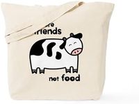 CafePress Cows are Friends Tote Bag Natural Canvas Tote Bag, Reusable Shopping Bag