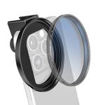 72mm Phone Filter Mount Lens Filter Adapter with Cold Shoe Mount, Compatible with Different Effects 72mm Round Camera Filters, Compatible with iPhone 13 14 15 Pro Max Plus Samsung Galaxy S24 Ultra