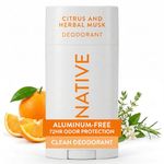 Native Natural Deodorant - Vegan, Gluten & Cruelty Free - Aluminum, Parabens & Sulfates Free - Citrus & Herbal Musk