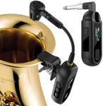 EBJ Wireless UHF Saxophone Microphone System, Clip Instrument Microphone Saxophone and Trumpet, preset EQ and Echo Level 100 feet Transmission, Full Charge can be Used for 8 Hours (M-03)
