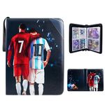 Sinmaklin Card Binder, Zip Trading Card Binder 4 Pocket, Removable Football Card Binder, Game Card Folder, 50 Double Side Pages Card Collection Folder, Trading Card Album Folder Hold Up to 400 Cards