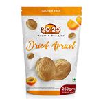 20-20 Dry Fruits Turkish Dried Apricot 250g | Fresh Dried Khubani/Zardalu/Khumani | Nutrient-Rich Dried Fruit Packed with Fiber & Antioxidants | Fresh and Big Size | Apricot Royal