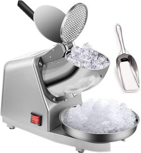 DARKNESS Gola Making Machine Electric Ice Crusher Machine and Ice Scoop with Dual Blades Snow Cone Maker Stainless Steel Shaved Ice Machine Ice Crushers Use in Homes, Cafes, Hotel Restaurants