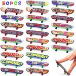 POPLAY 50PCS Mini Finger Skateboards, Finger Boards Toy Skateboards for Kids Party Favors