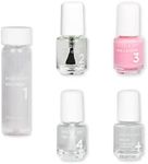 Dazzle Dry Mini Kit 4 Step System - Pinkie's Up, a semi-sheer, pink that's flirty yet formal. Sheer cream. (5 Piece Kit / 5 Manicures)