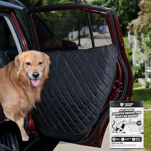 Panther Armor Car Door Protector for Dogs, Anti Scratch Liner with Clips Suction Cups, Medium Size, Protects Car Doors from Dog Scratches, Fits Cars, SUVs, Trucks