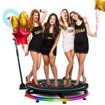 MWE 360 Photo Booth Machine for Parties,Logo Customization,Software APP Remote Automatic 360 Spin Camera Booth (39.4'')