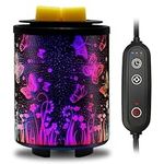 Maromamix Electric Wax Melt Warmer with Timer (2/4/8H), 7-Color Changing LED Night Light, Removable Silicone Dish, PTC Safe Heating - Art-Glass Design for Home, Office Décor, Gifts for Mom