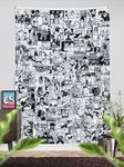 ComicSense.xyz Anime Inspired Manga Panel Tapestry Anime Theme Backdrop For Wall Hanging Home Decor Bedroom Living Room (Mixed Version) - 84 X 58 Inches