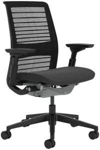 Steelcase Think Ergonomic Office Chair With LiveBack Lumbar Support, 4D Armrests, Sustainable Design Black