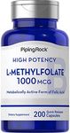 L-Methylfolate 1,000 mcg 200 Capsules