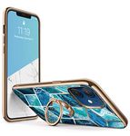 i-Blason Cosmo Snap Case Designed for iPhone 12/iPhone 12 Pro 6.1 Inch (2020 Release), Slim with Built-in 360° Rotatable Ring Holder Kickstand Supports Car Mount (Ocean)