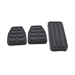 3 PCS/SET SHLPDFM Black Pedal Pad Kit Brake Clutch Accelerator Rubber Pedal Pad 171721647, 321721173 Compatible with VW T4 Transporter 1990-2003