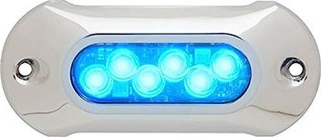 Attwood 66UW06B-7 Lightarmor Ultra-Bright Underwater Light, Sapphire Blue, 6-LED HPX 2,750 Lumen