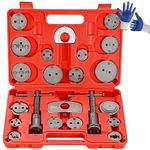 DASBET 24PCS Heavy Duty Disc Brake Caliper Tool Set and Wind Back Kit for Brake Pad Replacement (Red)