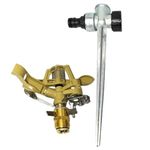 CALANDIS™ Impact Sprinkler with Spike Sturdy 1/2 inch Thread for Large Area Lawn Patio | Lawn Sprinklers | Watering Equipment | Gardening Supplies | Yard, Garden & Outdoor Living