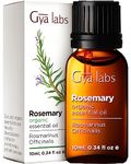 Gya Labs Organic Rosemary Oil for Hair & Scalp - Organic Rosemary Essential Oil for Skin & Diffuser - Steam Distilled Rosemary Oil for Hair Organic (10ml)