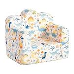 Tiita Kids Couch Toddler Chair, Cloud-Like Comfy Printed Kids Sofa Toddler Reading Chair with Washable Cover Carrying Handle, Convertible Children Sofa Chair for Girls and Boys